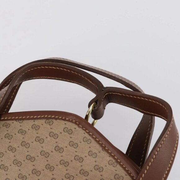 GUCCI Micro GG Supreme Garment Cover PVC Beige Gold Auth gh944 - Picture 8 of 16